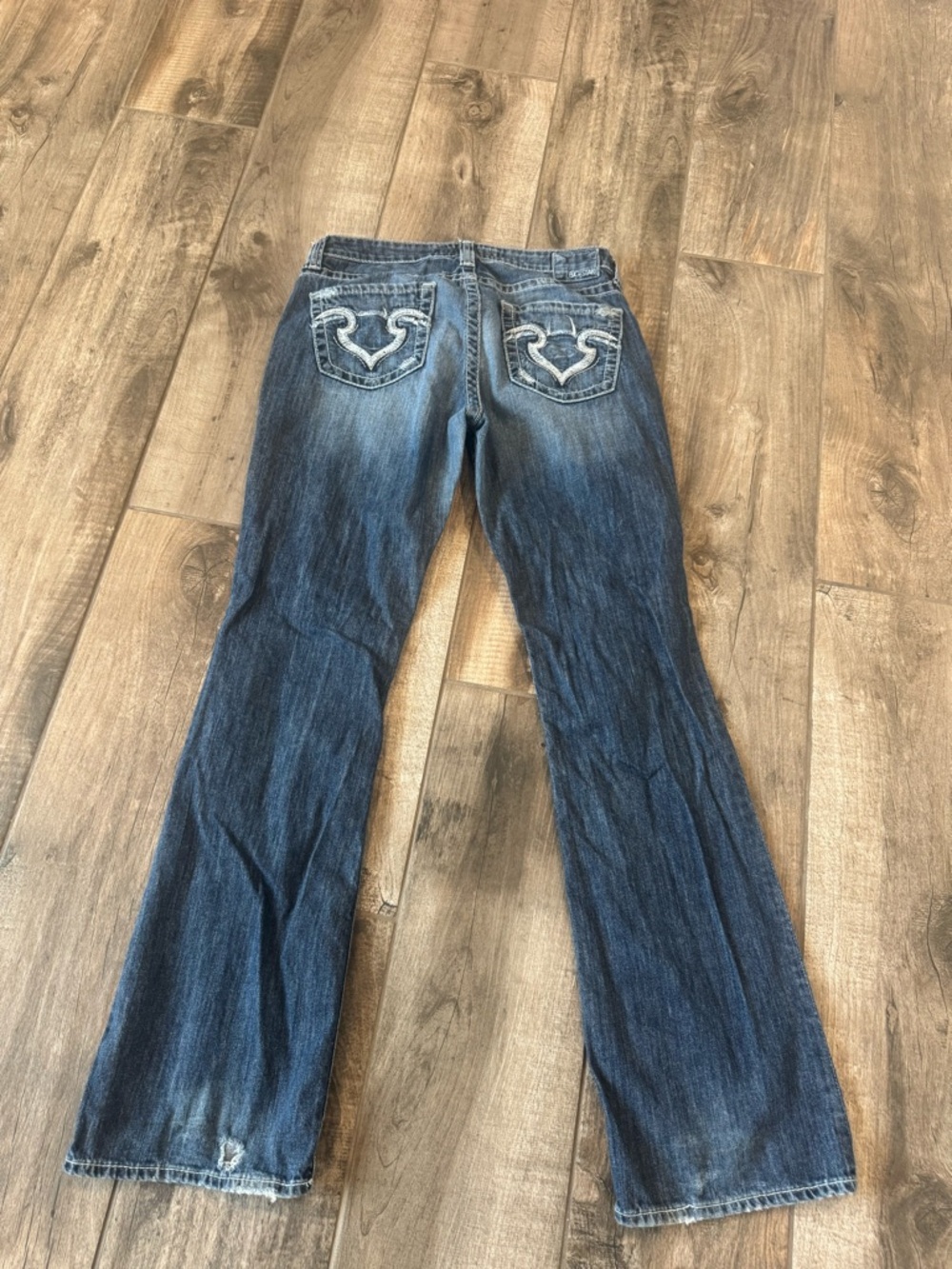 Big Star Women’s Dark Blue Bootcut Jeans with Embroidered Back Pockets